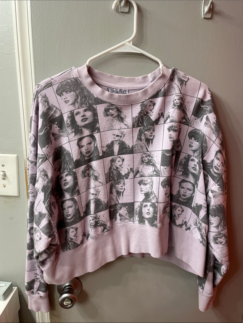 Taylor Swift The Eras Tour Cropped Lavender Pullover